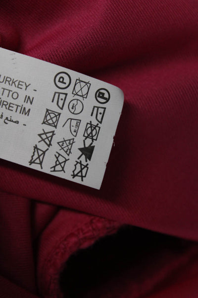 Zara Women Pink V-Neck Polyester Blazer Long Sleeve Size XS