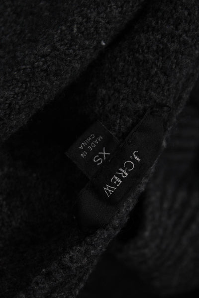 J Crew Unisex Cardigan Dark Gray V-Neck Merino Blend Size XS