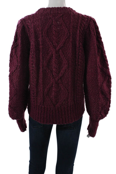 Joie Unisex Purple Crew Neck Pullover Sweater Long Sleeve Wool Blend Size 2XS