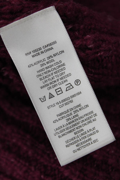 Joie Unisex Purple Crew Neck Pullover Sweater Long Sleeve Wool Blend Size 2XS