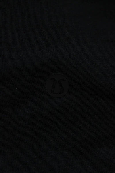 Lululemon Women Black High Neck Sleeveless Basic Tank Pima Cotton Size 4