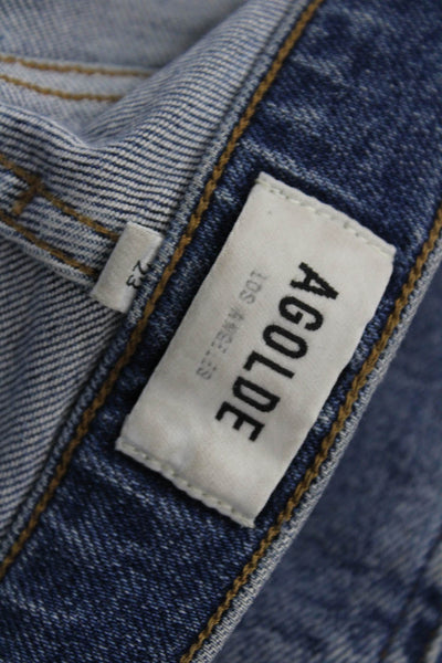 Agolde Women Ankle Skinny High Waist Dark Blue Jeans Size 23