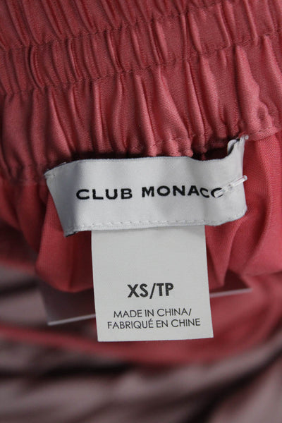 Club Monaco Womens Pleated Midi Skirt Pink 100% Polyester Size XS