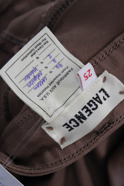 L'Agence Women Ankle Jeggings Brown Stretch Size 25
