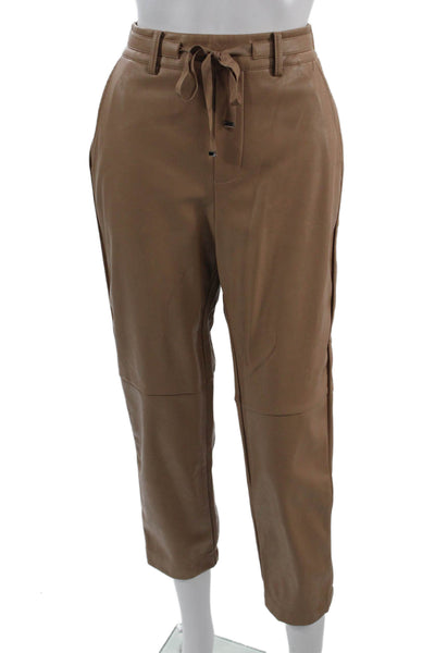 Cami NYC Womens Brown Cropped Ankle Jogger Pants Drawstring Petites Size S