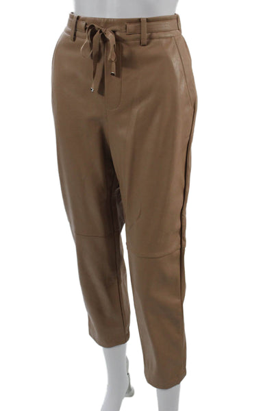 Cami NYC Womens Brown Cropped Ankle Jogger Pants Drawstring Petites Size S