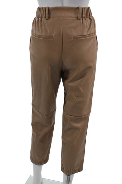 Cami NYC Womens Brown Cropped Ankle Jogger Pants Drawstring Petites Size S