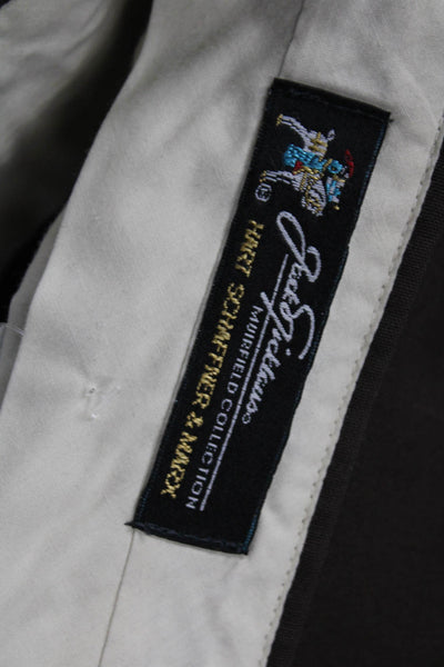 Hart Schaffner Marx Mens Brown Cotton Blend Dress Pants Hook & Eye Size 32