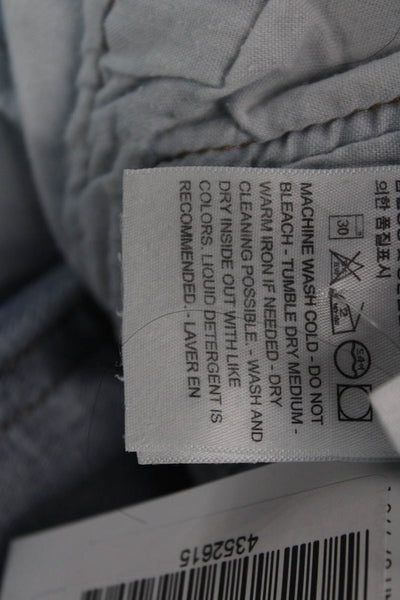 Levis Unisex Cropped Straight Jeans Blue High Rise 24 Inseam Size 29