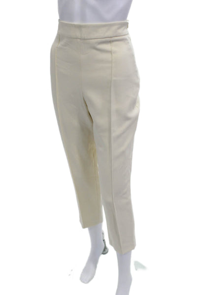 Zara Women Ankle Cropped Dress Pants Beige Size M