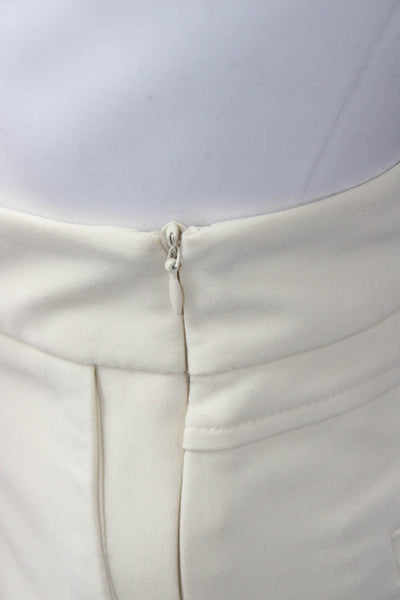 Zara Women Ankle Cropped Dress Pants Beige Size M