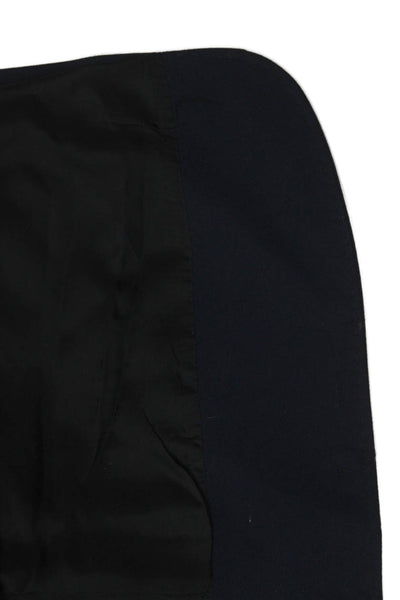 Zara Mens Classic Dark Blue Polyester Blazer Button Long Sleeve Size 40