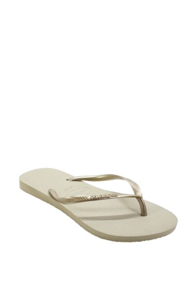 Havaianas Womens Thong Slide On Flip Flop Sandals Beige Size 9