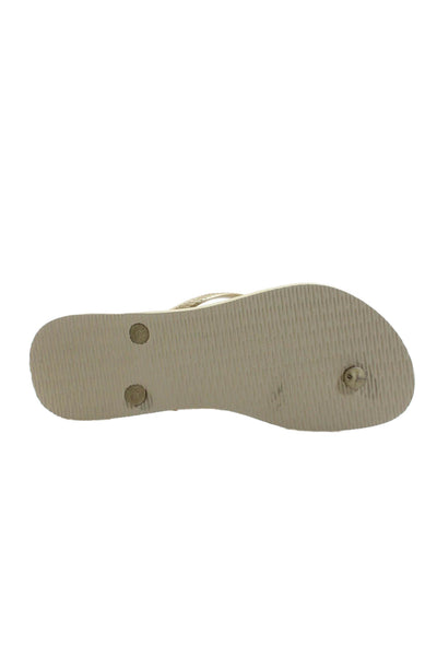 Havaianas Womens Thong Slide On Flip Flop Sandals Beige Size 9