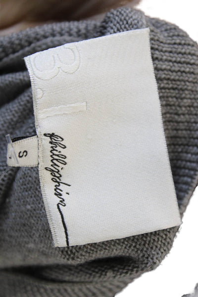 3.1 Phillip Lim Unisex Pullover Gray Merino Wool Crew Neck 3/4 Sleeve Size S