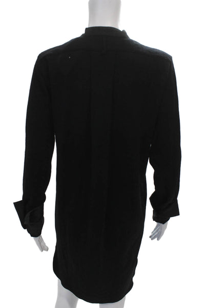 Ralph Lauren Blue Label Mens Black Wool Dress Shirt Size M