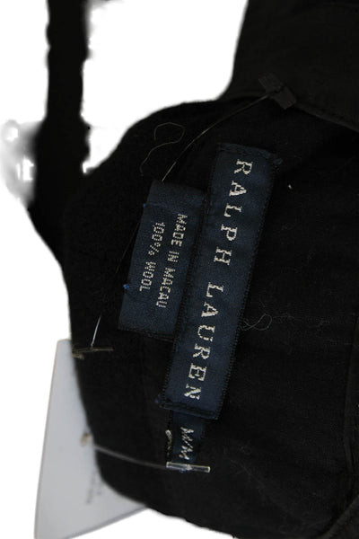 Ralph Lauren Blue Label Mens Black Wool Dress Shirt Size M