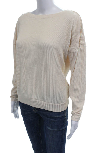Maeve Anthropologie Unisex Beige Pullover Sweater Long Sleeve Size S