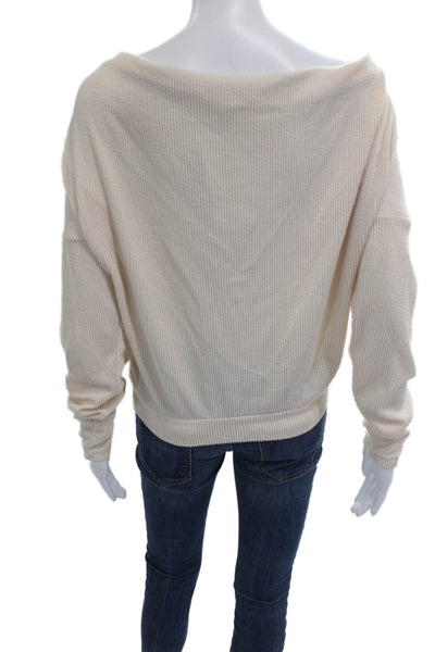 Maeve Anthropologie Unisex Beige Pullover Sweater Long Sleeve Size S