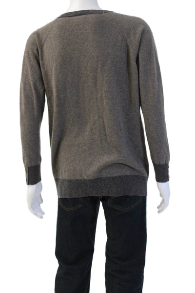 Club Monaco Mens V-Neck Italian Cashmere Pullover Sweater Dark Gray Size M