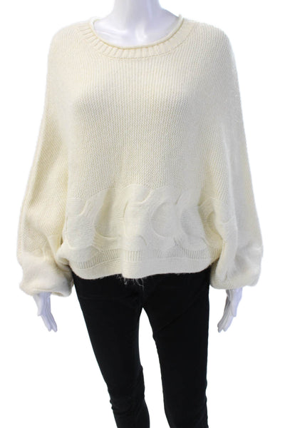 Parker Unisex Pullover Sweater Beige Crew Neck Acrylic Blend Size XL