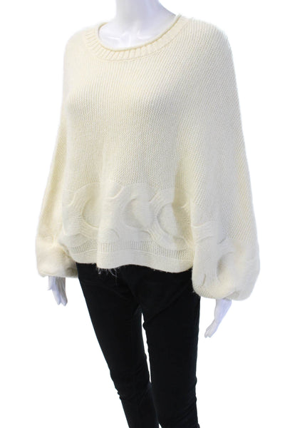 Parker Unisex Pullover Sweater Beige Crew Neck Acrylic Blend Size XL