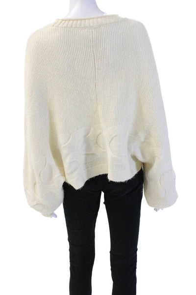 Parker Unisex Pullover Sweater Beige Crew Neck Acrylic Blend Size XL