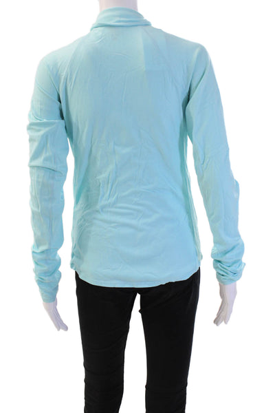 Lilly Pulitzer Womens Striped Mock Neck Full Zip Active Jacket Blue Size S