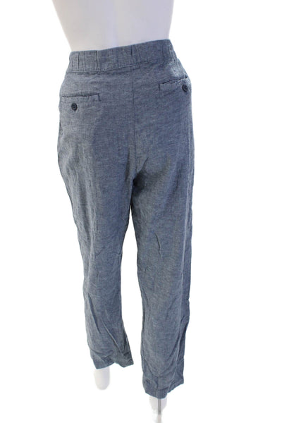 Saks Fifth Avenue Mens Paperbag Jogger Pants Blue Linen Viscose Size L