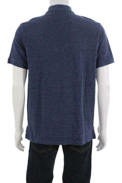 Polo Ralph Lauren Mens Short Sleeve Collared Classic Fit Polo Shirt Blue Medium