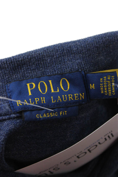 Polo Ralph Lauren Mens Short Sleeve Collared Classic Fit Polo Shirt Blue Medium