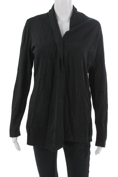 J. Mclaughlin Unisex Black Mock Neck Sweater Long Sleeve Cotton Modal Size M