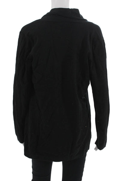 J. Mclaughlin Unisex Black Mock Neck Sweater Long Sleeve Cotton Modal Size M
