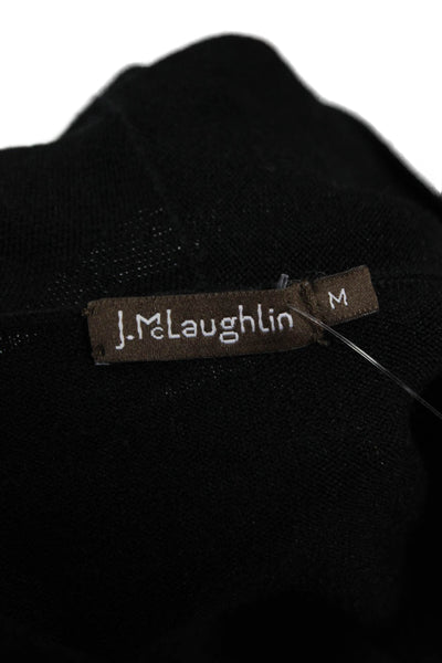 J. Mclaughlin Unisex Black Mock Neck Sweater Long Sleeve Cotton Modal Size M