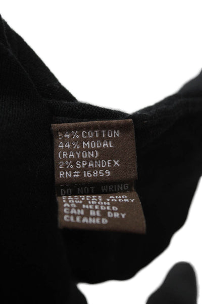 J. Mclaughlin Unisex Black Mock Neck Sweater Long Sleeve Cotton Modal Size M