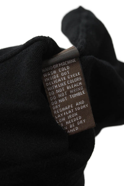 J. Mclaughlin Unisex Black Mock Neck Sweater Long Sleeve Cotton Modal Size M