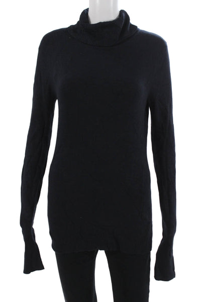 French Connection Unisex Pullover Sweater Black Turtleneck Long Sleeve Size M