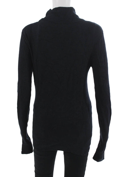 French Connection Unisex Pullover Sweater Black Turtleneck Long Sleeve Size M