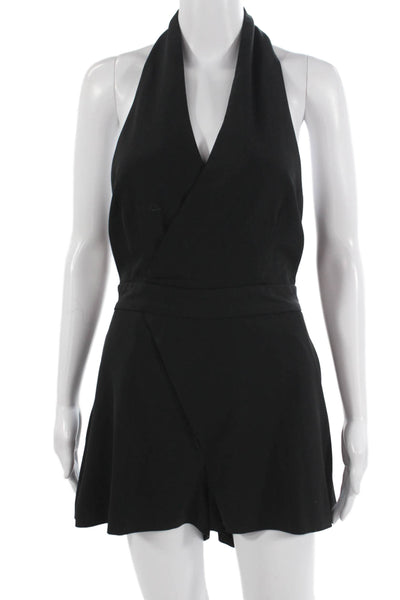 Keepsake Women Sleeveless V Neck Jumpsuit Black Size L