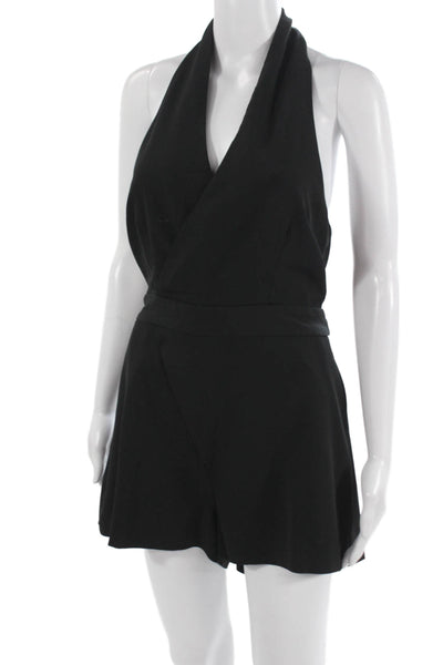 Keepsake Women Sleeveless V Neck Jumpsuit Black Size L