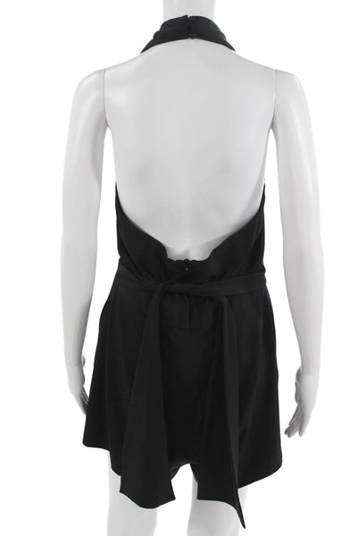 Keepsake Women Sleeveless V Neck Jumpsuit Black Size L