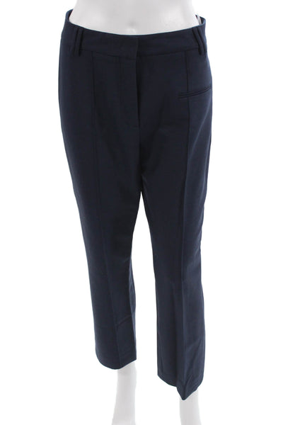 Fabiana Filippi Womens Ankle Dress Pants Dark Blue Merino Wool Size XS