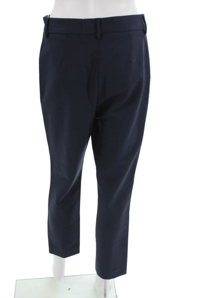 Fabiana Filippi Womens Ankle Dress Pants Dark Blue Merino Wool Size XS