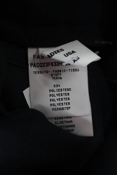 Fabiana Filippi Womens Ankle Dress Pants Dark Blue Merino Wool Size XS