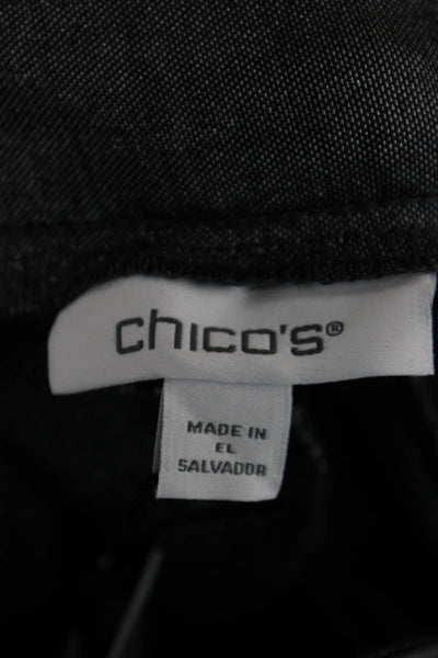 Chicos Womens Dark Gray Dress Pants Size 6