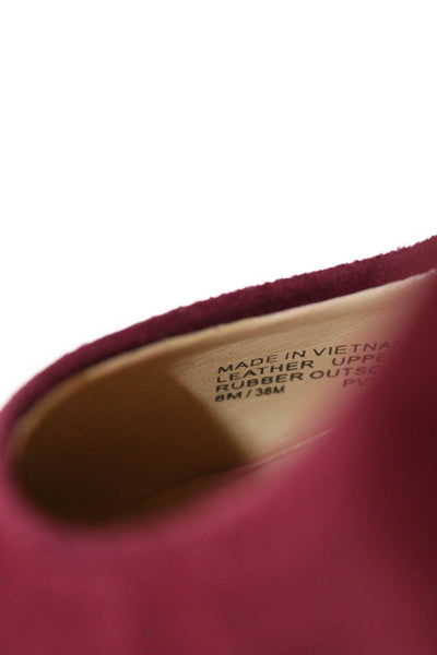 Michael Michael Kors Womens Stiletto Pointed Toe Suede Pumps Red Size 8M