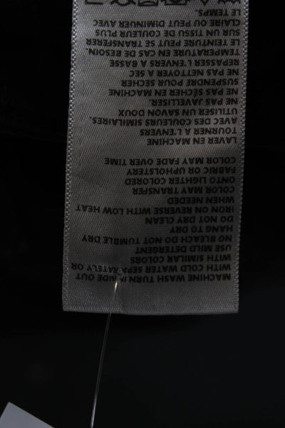 L'Agence Womens Cropped Flared Jeans Black High Rise Button Size 28