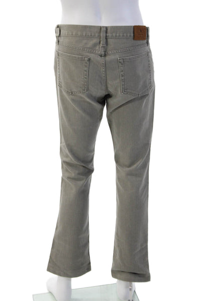 Ralph Lauren Mens Gray Cotton Stretch Button Fly Pants Size 31