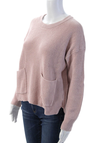 Madewell Unisex Pink Cotton Viscose Pullover Sweater Crew Neck Size S