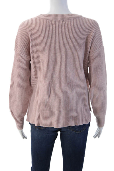 Madewell Unisex Pink Cotton Viscose Pullover Sweater Crew Neck Size S